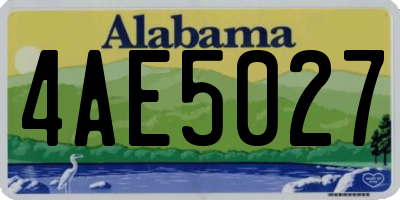 AL license plate 4AE5027