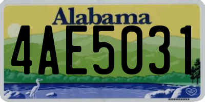 AL license plate 4AE5031