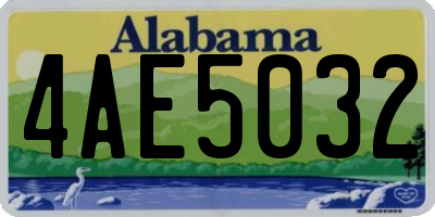 AL license plate 4AE5032