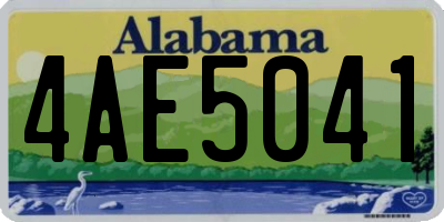 AL license plate 4AE5041