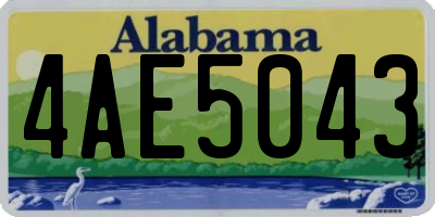AL license plate 4AE5043