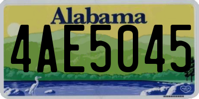 AL license plate 4AE5045