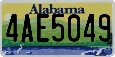 AL license plate 4AE5049
