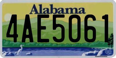 AL license plate 4AE5061