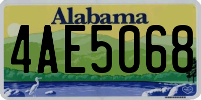 AL license plate 4AE5068