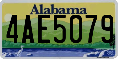AL license plate 4AE5079
