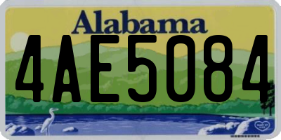 AL license plate 4AE5084