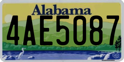AL license plate 4AE5087