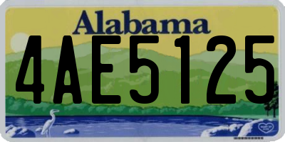 AL license plate 4AE5125