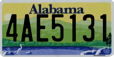AL license plate 4AE5131