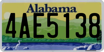 AL license plate 4AE5138
