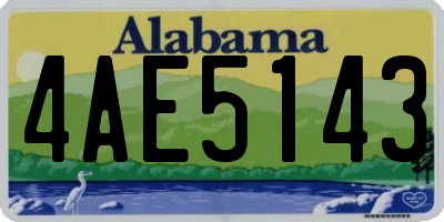 AL license plate 4AE5143