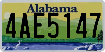 AL license plate 4AE5147