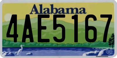AL license plate 4AE5167