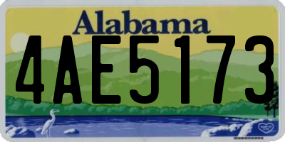 AL license plate 4AE5173