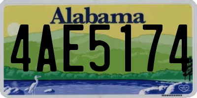 AL license plate 4AE5174