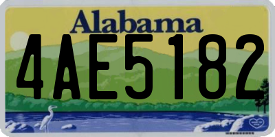 AL license plate 4AE5182