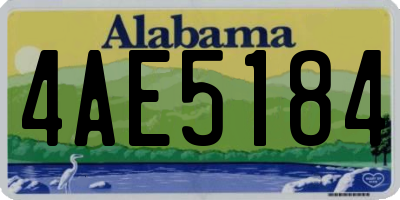 AL license plate 4AE5184