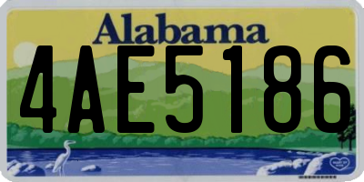 AL license plate 4AE5186