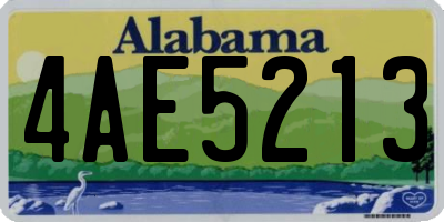 AL license plate 4AE5213