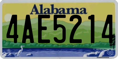 AL license plate 4AE5214