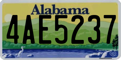 AL license plate 4AE5237