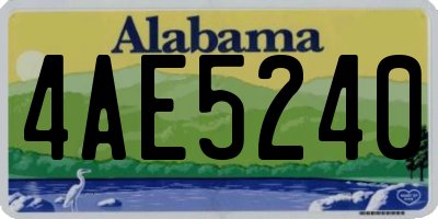 AL license plate 4AE5240