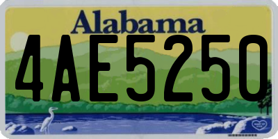 AL license plate 4AE5250