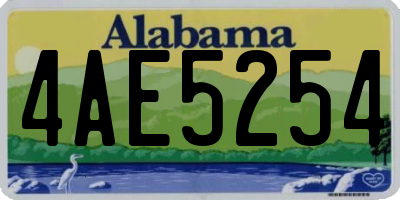 AL license plate 4AE5254