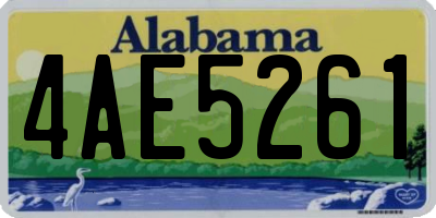 AL license plate 4AE5261