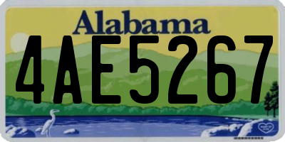 AL license plate 4AE5267