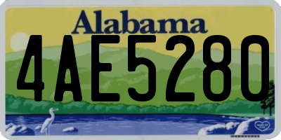 AL license plate 4AE5280