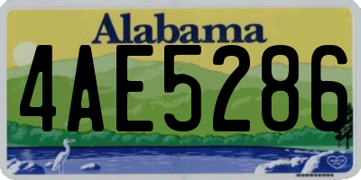 AL license plate 4AE5286
