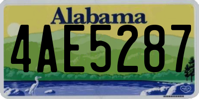 AL license plate 4AE5287