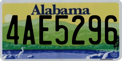 AL license plate 4AE5296