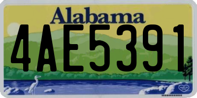 AL license plate 4AE5391