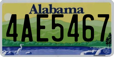 AL license plate 4AE5467