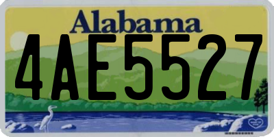 AL license plate 4AE5527