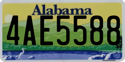 AL license plate 4AE5588