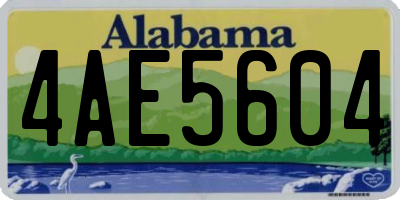 AL license plate 4AE5604