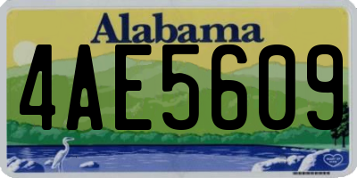 AL license plate 4AE5609