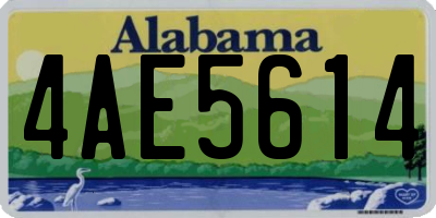 AL license plate 4AE5614