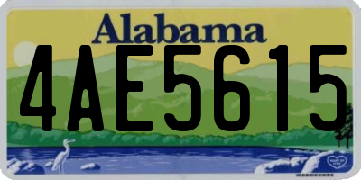 AL license plate 4AE5615