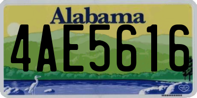 AL license plate 4AE5616