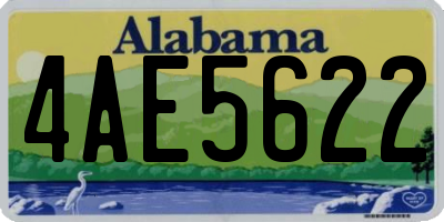 AL license plate 4AE5622