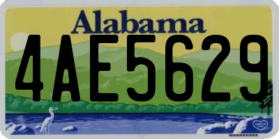 AL license plate 4AE5629