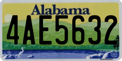 AL license plate 4AE5632