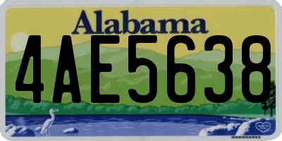 AL license plate 4AE5638