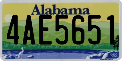 AL license plate 4AE5651