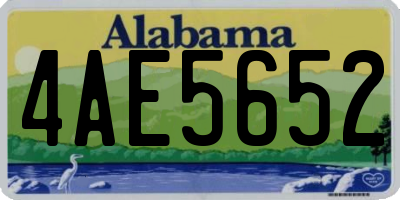 AL license plate 4AE5652